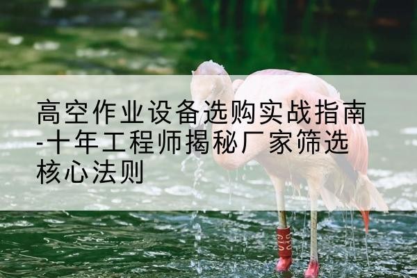 黄梅剪叉式升降机厂家-高空作业设备选购实战指南-十年工程师揭秘厂家筛选核心法则